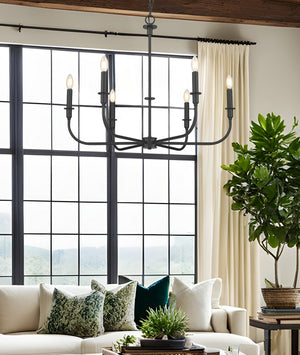 Z-Lite - 3049-32MB - Six Light Chandelier - Tova - Matte Black