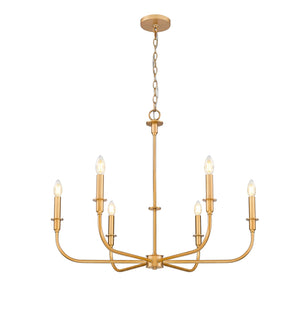Z-Lite - 3049-32RB - Six Light Chandelier - Tova - Rubbed Brass