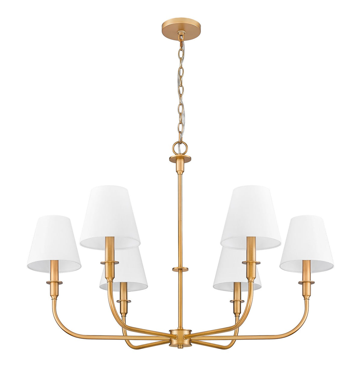 Z-Lite - 3049-32RB - Six Light Chandelier - Tova - Rubbed Brass