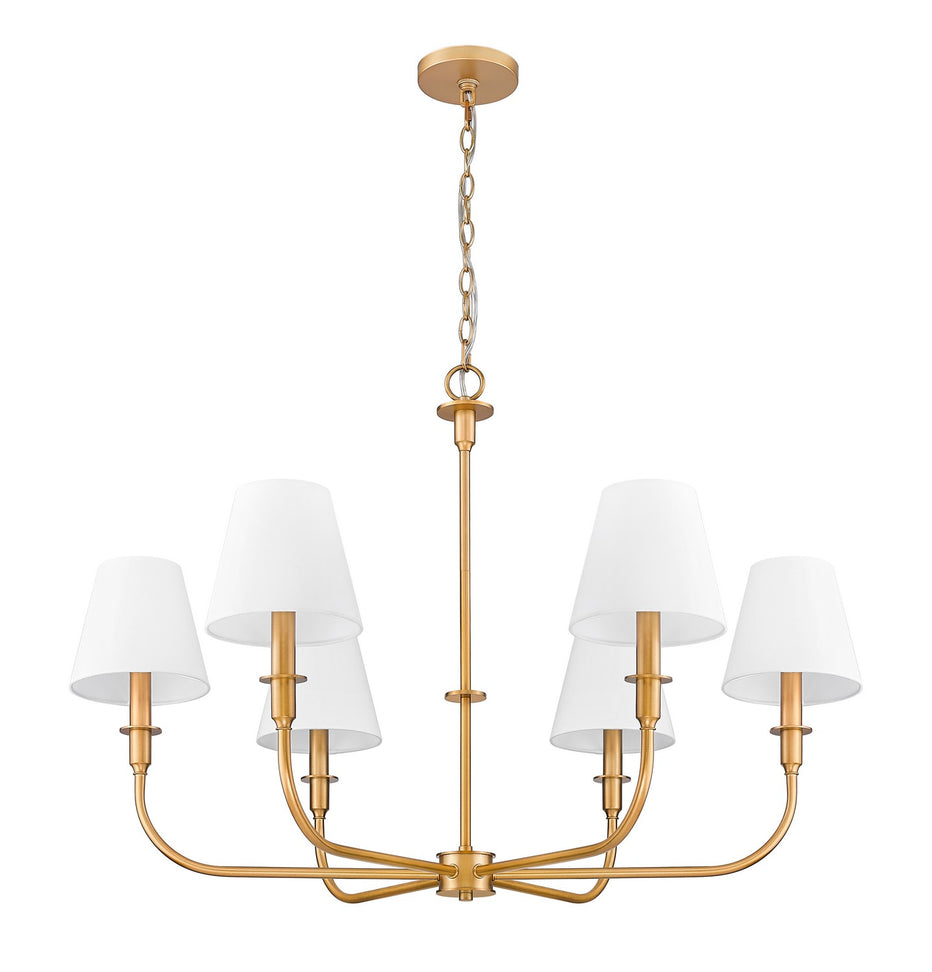 Z-Lite - 3049-32RB - Six Light Chandelier - Tova - Rubbed Brass