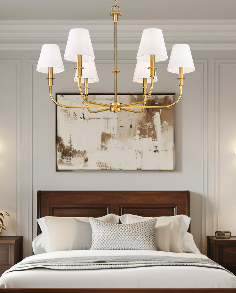 Z-Lite - 3049-32RB - Six Light Chandelier - Tova - Rubbed Brass