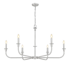 Z-Lite - 3049-45BN - Six Light Chandelier - Tova - Brushed Nickel