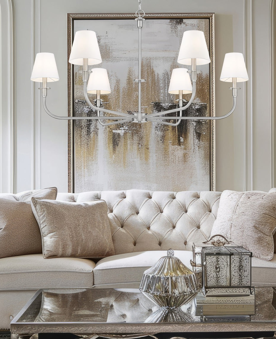 Z-Lite - 3049-45BN - Six Light Chandelier - Tova - Brushed Nickel
