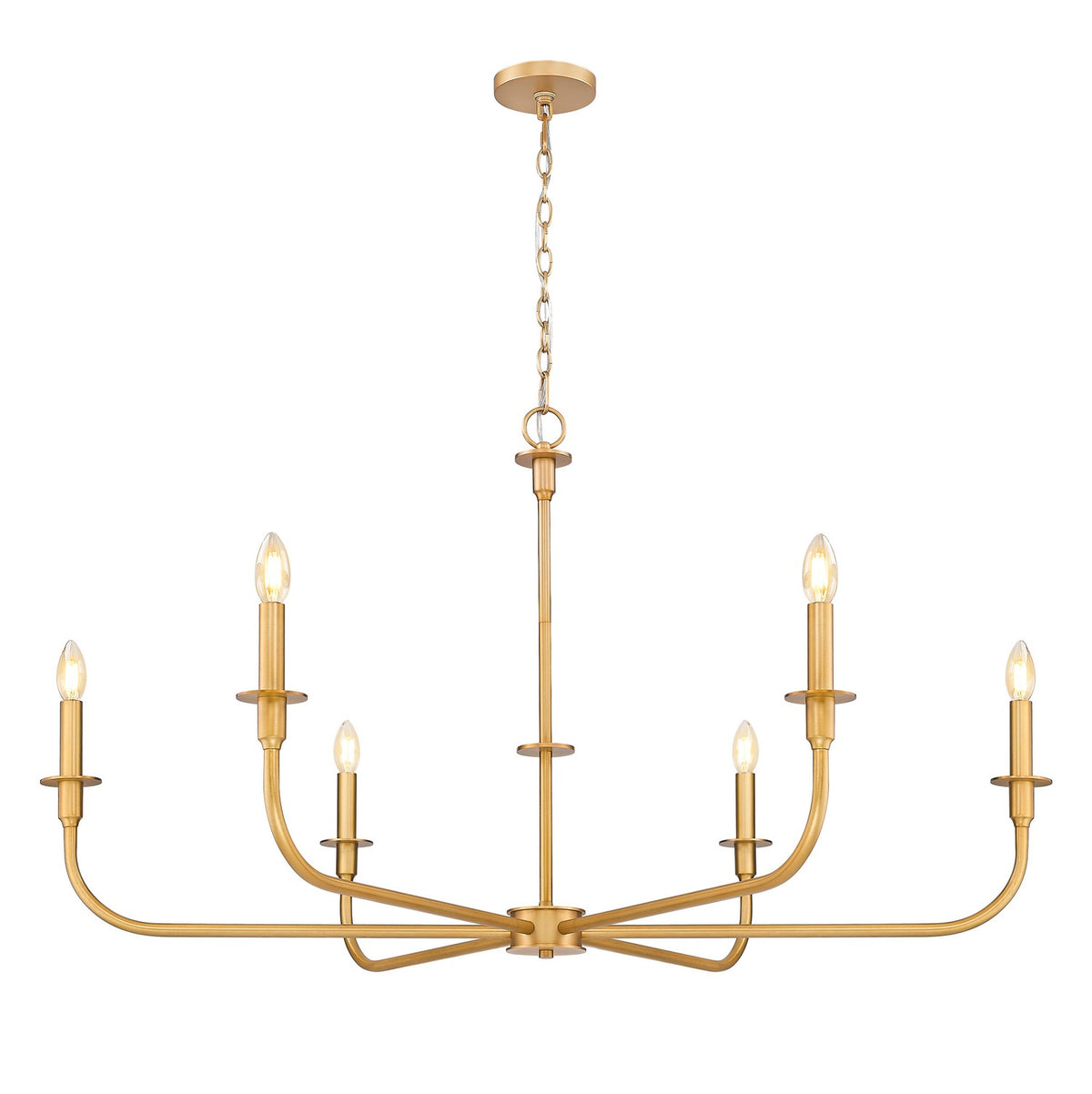 Z-Lite - 3049-45RB - Six Light Chandelier - Tova - Rubbed Brass