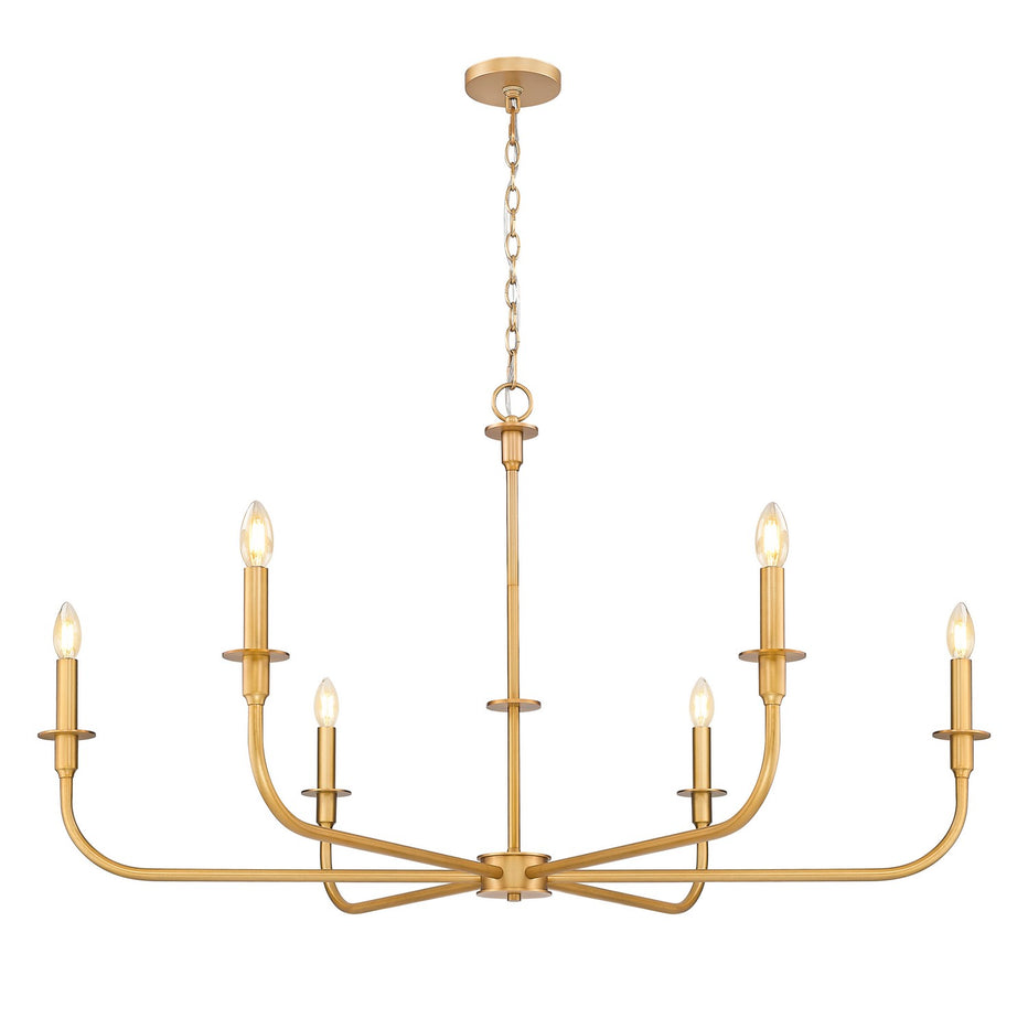 Z-Lite - 3049-45RB - Six Light Chandelier - Tova - Rubbed Brass