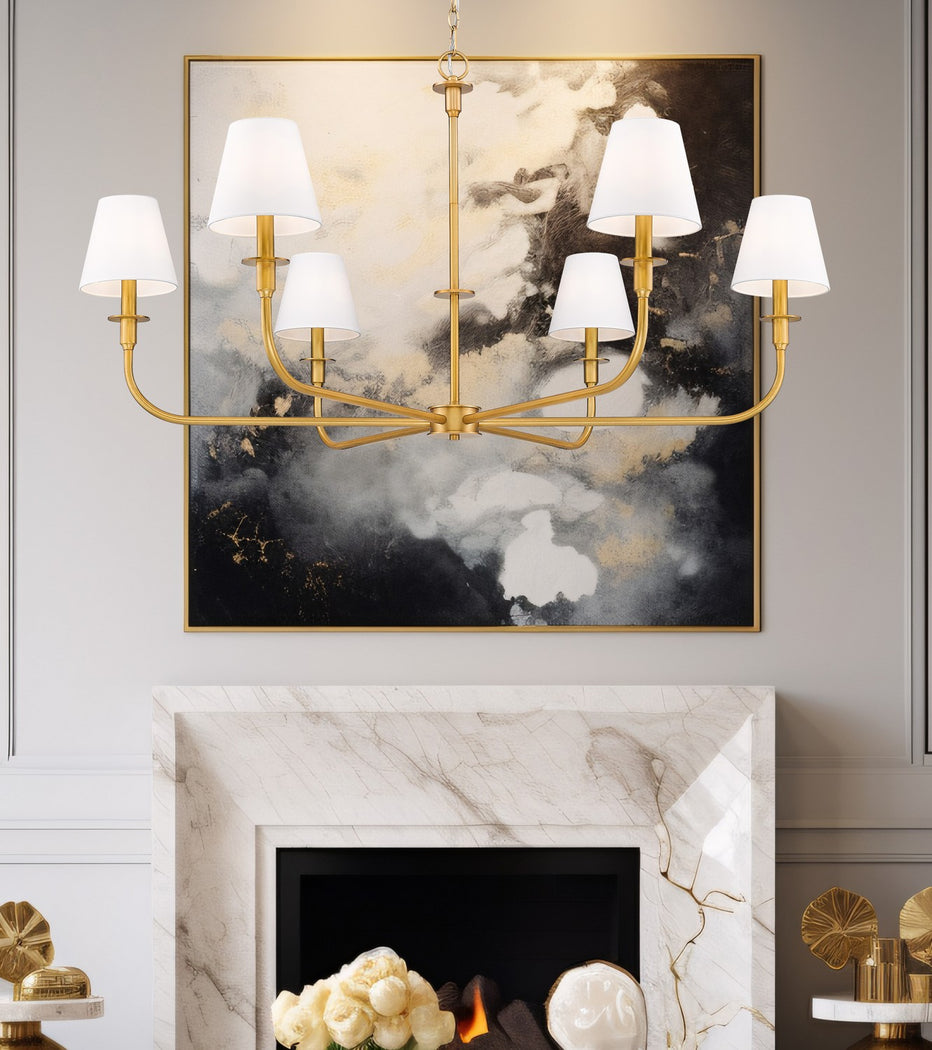 Z-Lite - 3049-45RB - Six Light Chandelier - Tova - Rubbed Brass