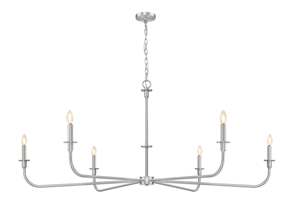 Z-Lite - 3049-62BN - Six Light Chandelier - Tova - Brushed Nickel