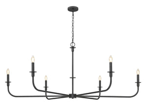 Z-Lite - 3049-62MB - Six Light Chandelier - Tova - Matte Black
