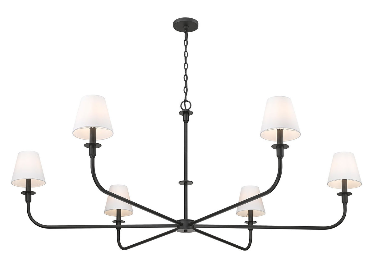 Z-Lite - 3049-62MB - Six Light Chandelier - Tova - Matte Black