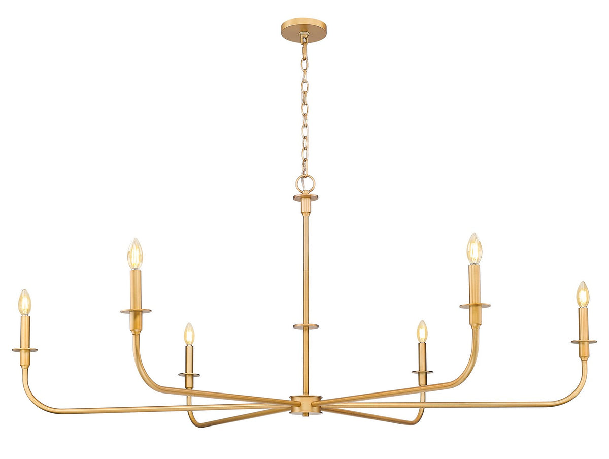 Z-Lite - 3049-62RB - Six Light Chandelier - Tova - Rubbed Brass