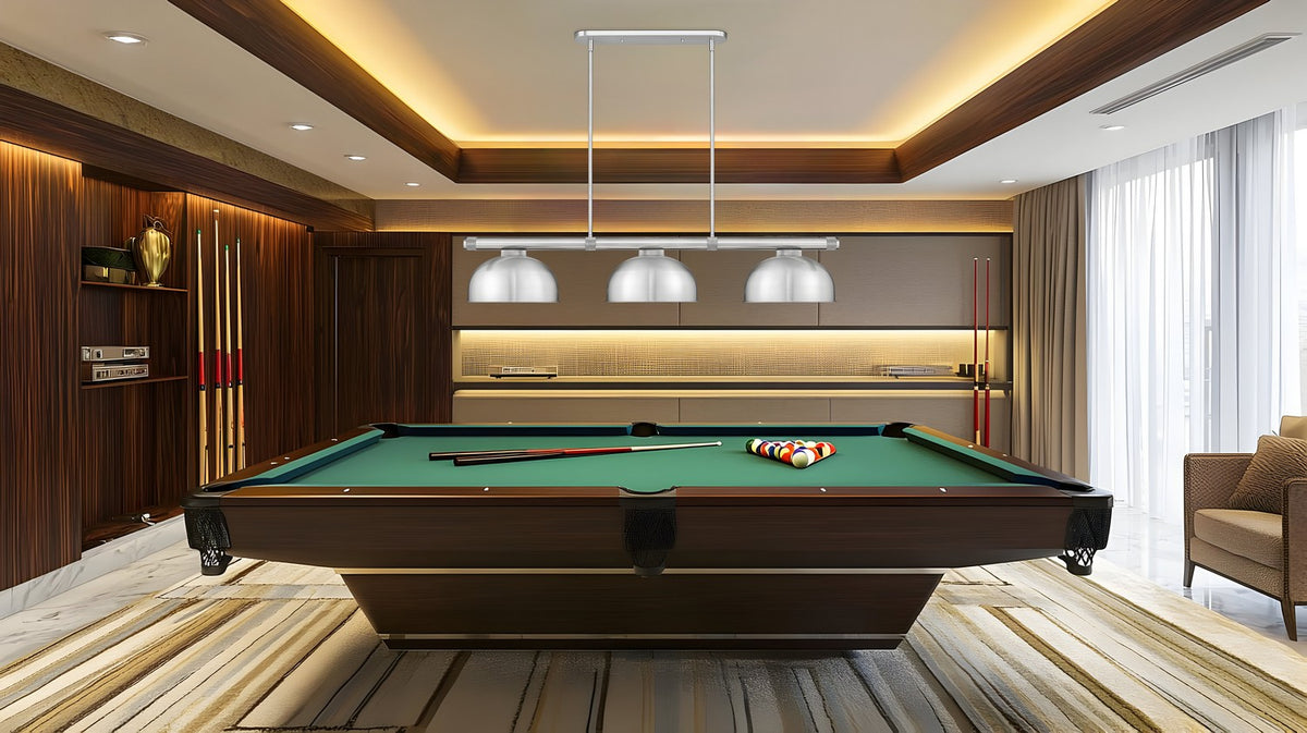 Z-Lite - 3050-3BN-D13BN - Three Light Billiard - Vanguard - Brushed Nickel