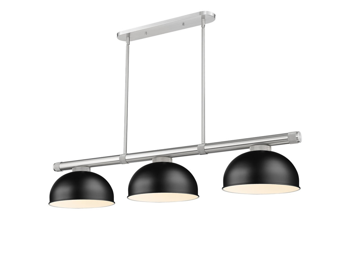 Z-Lite - 3050-3BN-D13MB - Three Light Billiard - Vanguard - Brushed Nickel