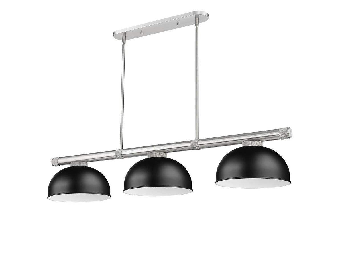 Z-Lite - 3050-3BN-D13MB - Three Light Billiard - Vanguard - Brushed Nickel