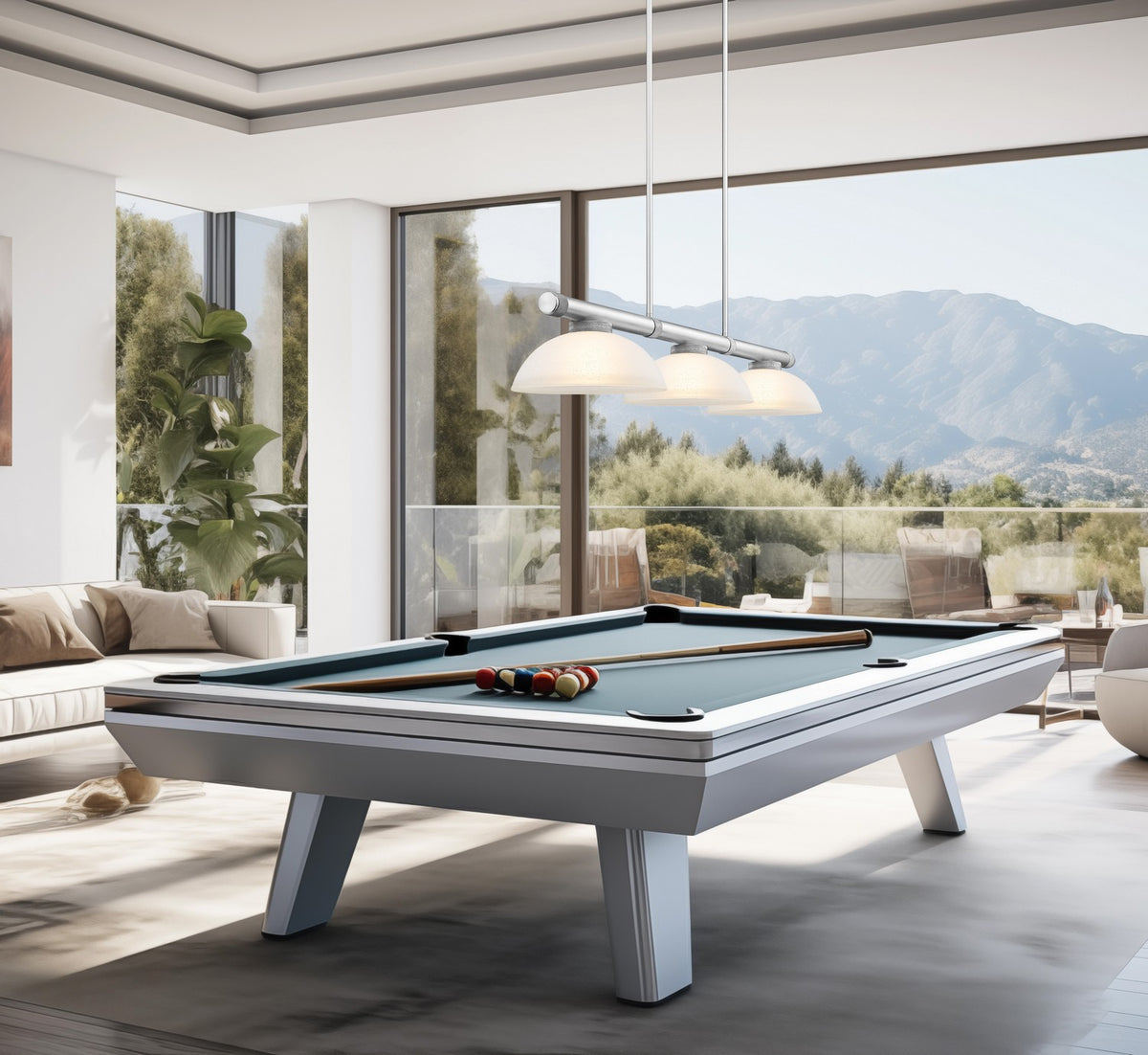 Z-Lite - 3050-3BN-DMO14 - Three Light Billiard - Vanguard - Brushed Nickel