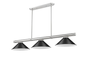 Z-Lite - 3050-3BN-MB15 - Three Light Billiard - Vanguard - Brushed Nickel