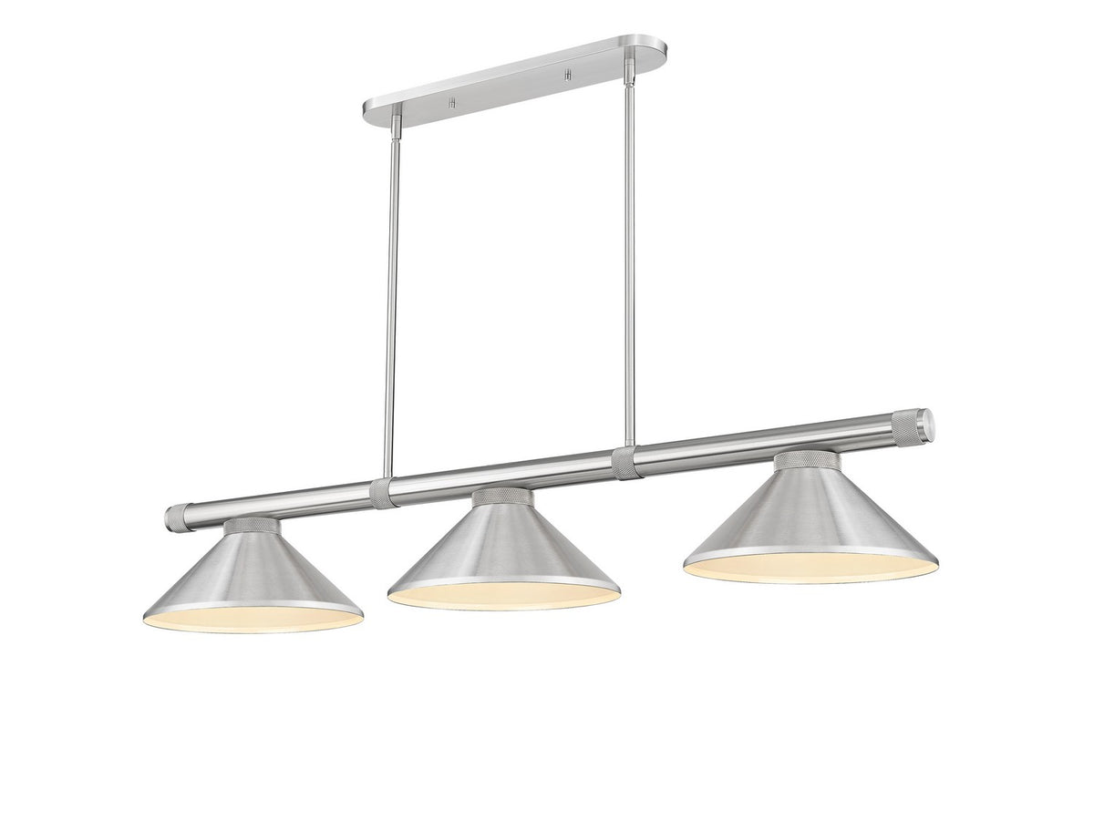 Z-Lite - 3050-3BN-MBN - Three Light Billiard - Vanguard - Brushed Nickel