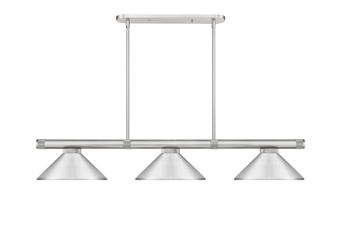 Z-Lite - 3050-3BN-MBN - Three Light Billiard - Vanguard - Brushed Nickel