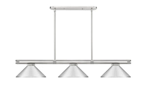 Z-Lite - 3050-3BN-MBN - Three Light Billiard - Vanguard - Brushed Nickel