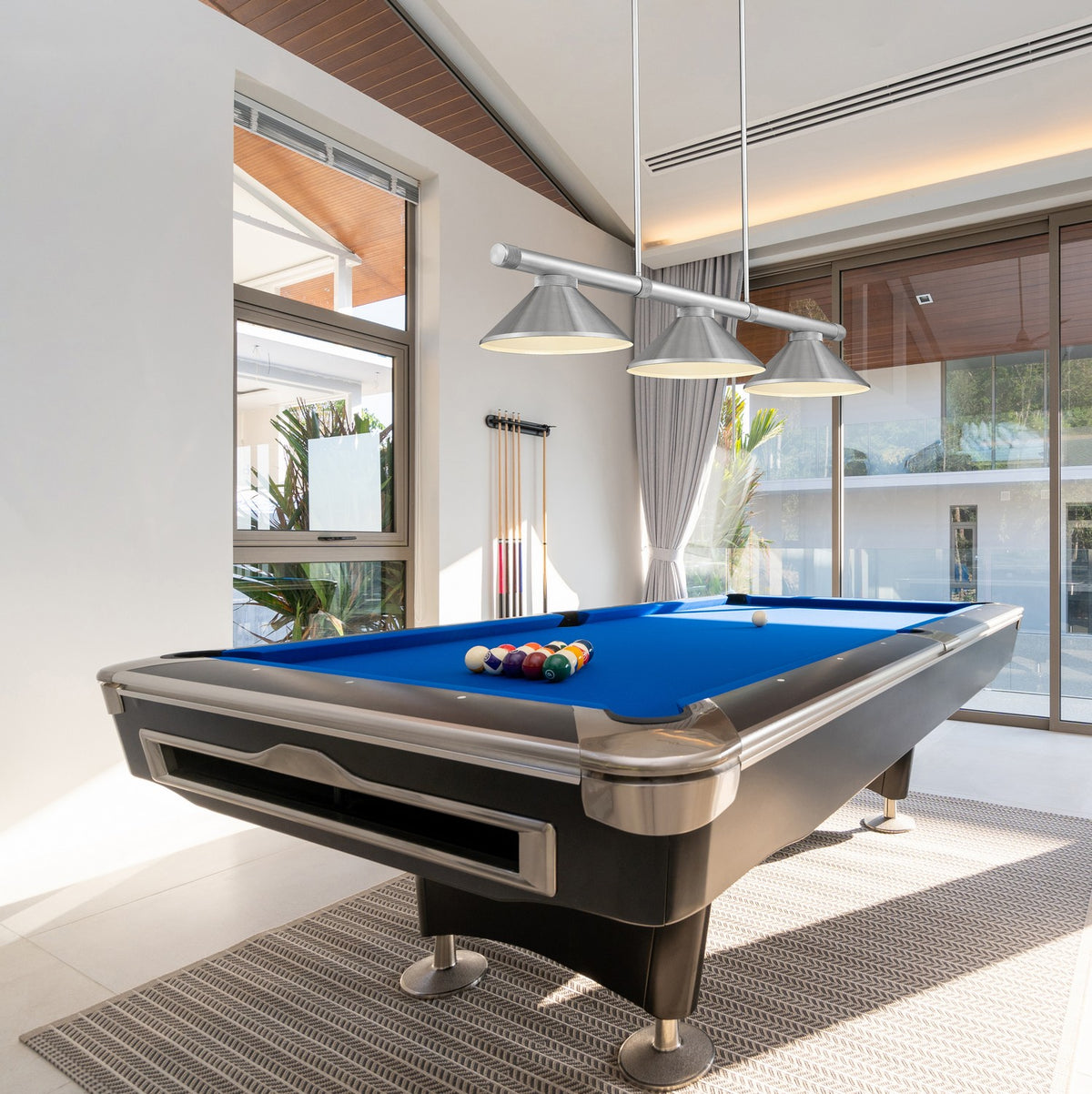 Z-Lite - 3050-3BN-MBN - Three Light Billiard - Vanguard - Brushed Nickel