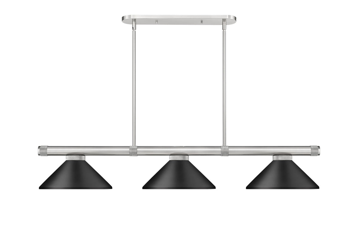 Z-Lite - 3050-3BN-MMB - Three Light Billiard - Vanguard - Brushed Nickel