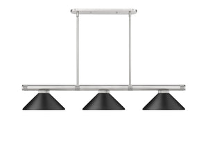 Z-Lite - 3050-3BN-MMB - Three Light Billiard - Vanguard - Brushed Nickel