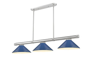 Z-Lite - 3050-3BN-MNB - Three Light Billiard - Vanguard - Brushed Nickel