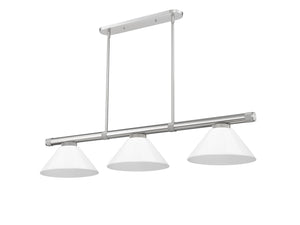 Z-Lite - 3050-3BN-PWH - Three Light Billiard - Vanguard - Brushed Nickel