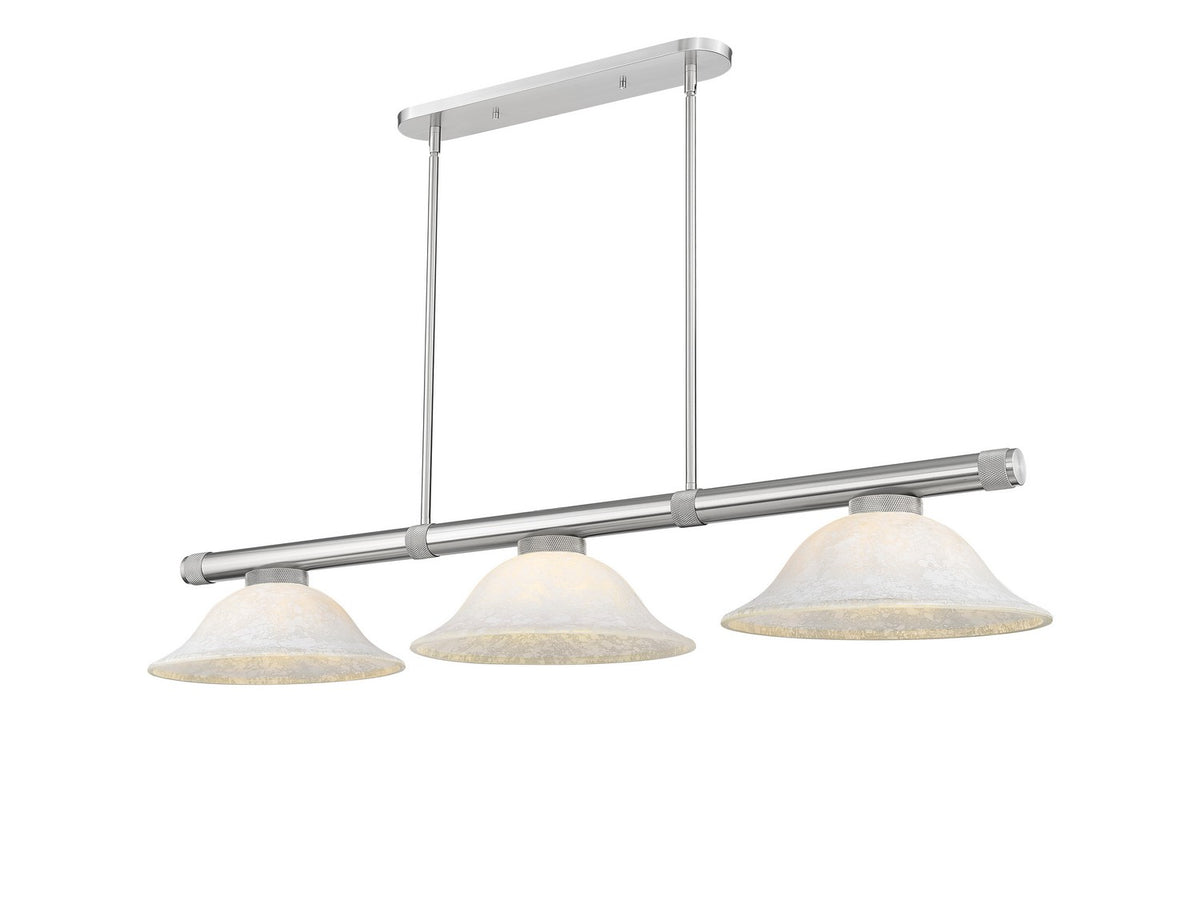 Z-Lite - 3050-3BN-WM16 - Three Light Billiard - Vanguard - Brushed Nickel