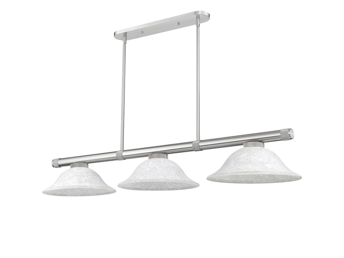 Z-Lite - 3050-3BN-WM16 - Three Light Billiard - Vanguard - Brushed Nickel