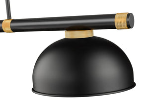 Z-Lite - 3050-3MB-RB-D13MB - Three Light Billiard - Vanguard - Matte Black + Rubbed Brass