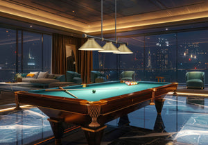 Z-Lite - 3050-3MB-RB-HBR15 - Three Light Billiard - Vanguard - Matte Black + Rubbed Brass