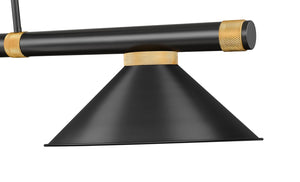 Z-Lite - 3050-3MB-RB-MB15 - Three Light Billiard - Vanguard - Matte Black + Rubbed Brass