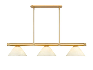 Z-Lite - 3050-3RB-AGM14 - Three Light Billiard - Vanguard - Rubbed Brass