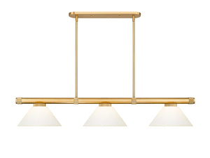 Z-Lite - 3050-3RB-AMO14 - Three Light Billiard - Vanguard - Rubbed Brass