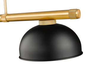 Z-Lite - 3050-3RB-D13MB - Three Light Billiard - Vanguard - Rubbed Brass