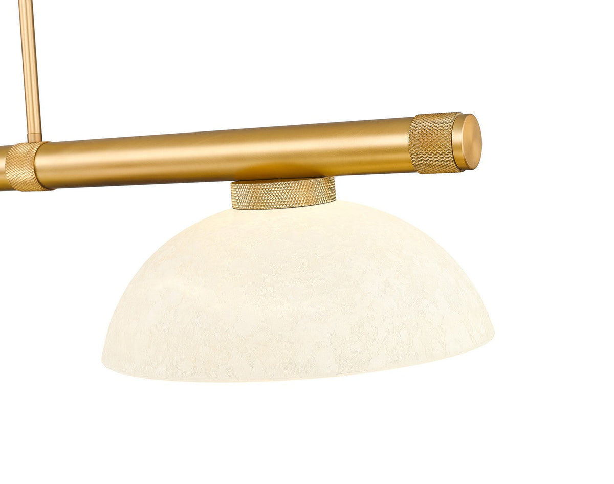 Z-Lite - 3050-3RB-DGM14 - Three Light Billiard - Vanguard - Rubbed Brass