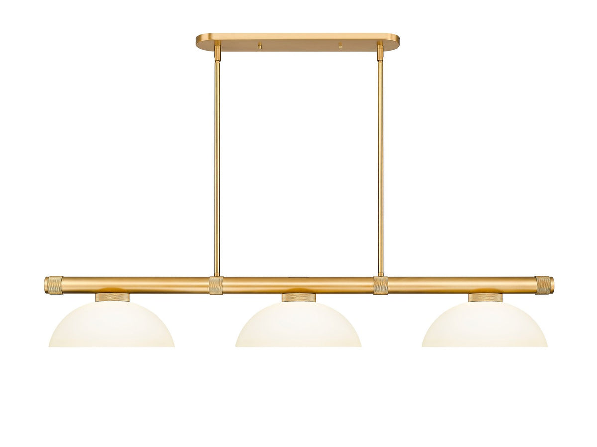 Z-Lite - 3050-3RB-DMO14 - Three Light Billiard - Vanguard - Rubbed Brass