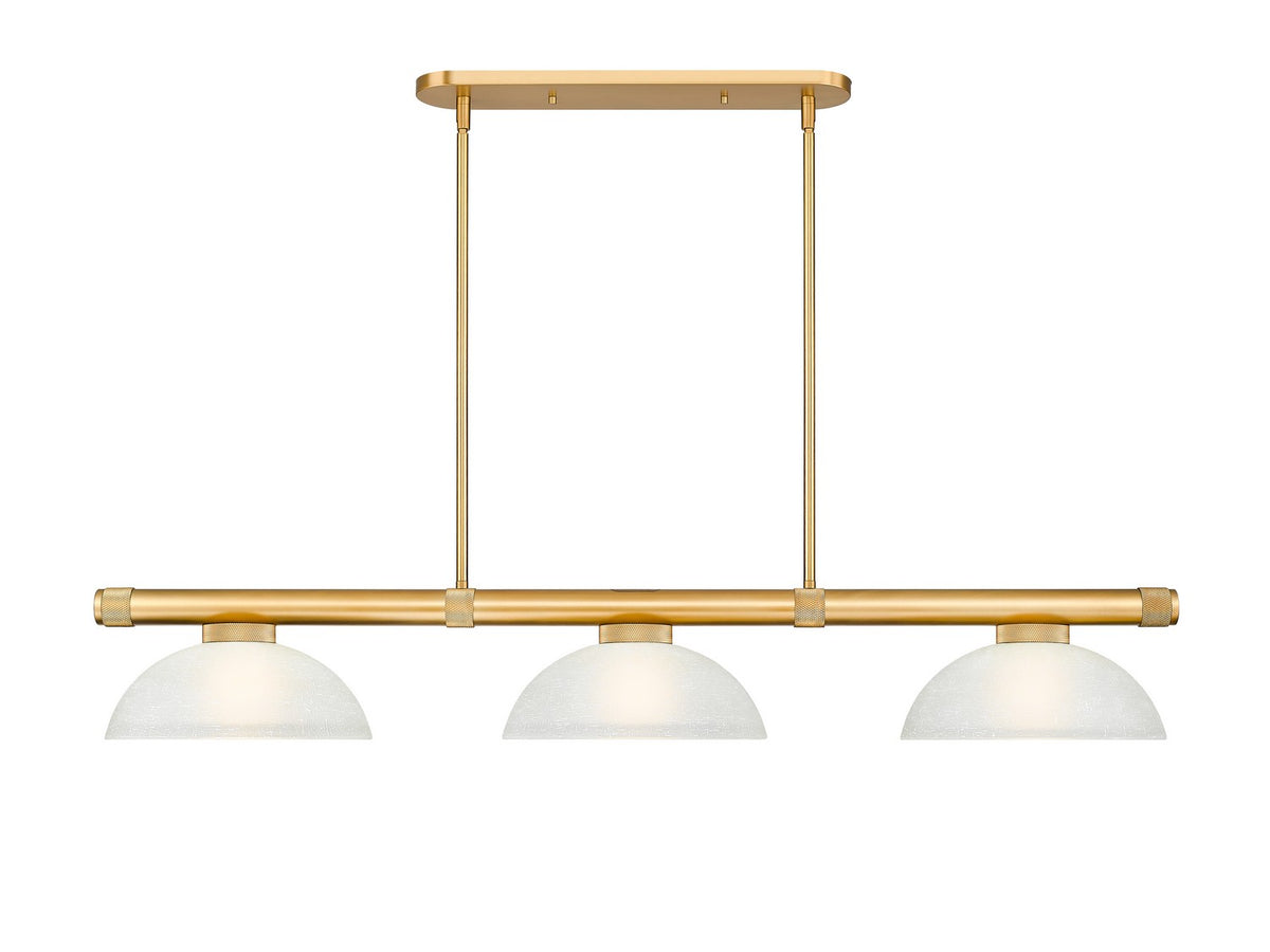 Z-Lite - 3050-3RB-DWL14 - Three Light Billiard - Vanguard - Rubbed Brass