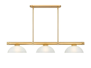 Z-Lite - 3050-3RB-DWL14 - Three Light Billiard - Vanguard - Rubbed Brass