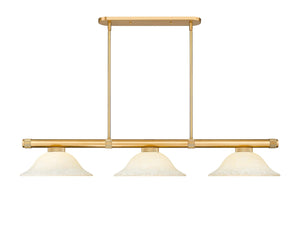 Z-Lite - 3050-3RB-GM16 - Three Light Billiard - Vanguard - Rubbed Brass