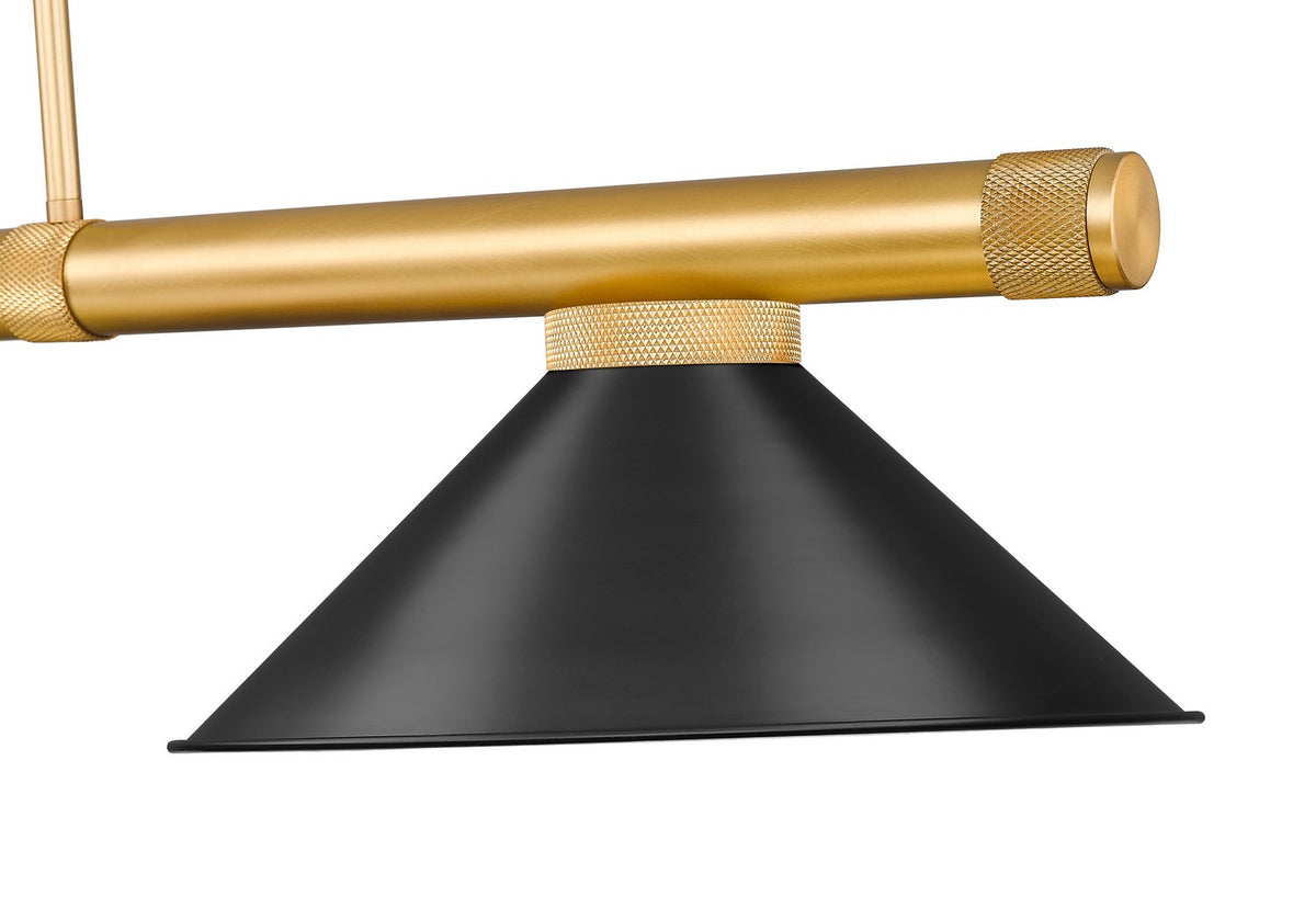 Z-Lite - 3050-3RB-MB15 - Three Light Billiard - Vanguard - Rubbed Brass