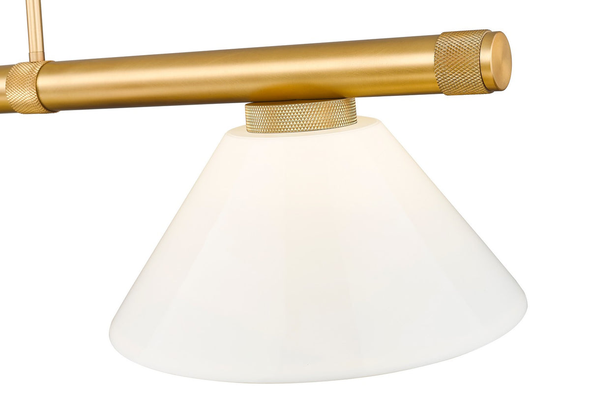 Z-Lite - 3050-3RB-PWH - Three Light Billiard - Vanguard - Rubbed Brass