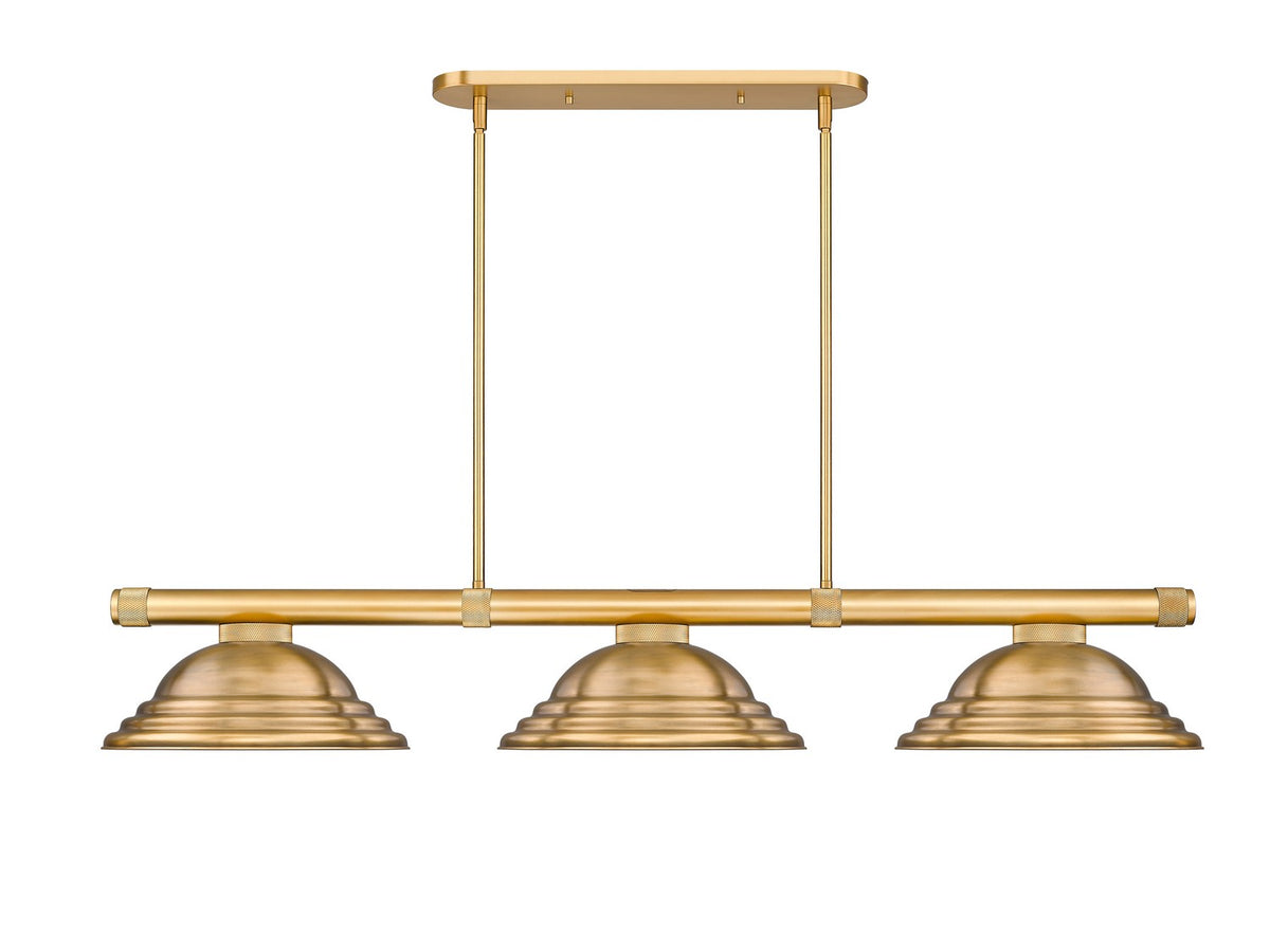 Z-Lite - 3050-3RB-SRB - Three Light Billiard - Vanguard - Rubbed Brass
