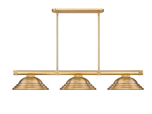 Z-Lite - 3050-3RB-SRB - Three Light Billiard - Vanguard - Rubbed Brass