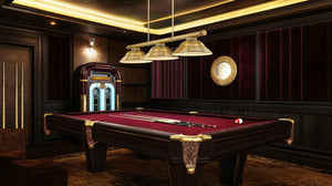 Z-Lite - 3050-3RB-SRB - Three Light Billiard - Vanguard - Rubbed Brass