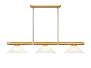 Z-Lite - 3050-3RB-WM16 - Three Light Billiard - Vanguard - Rubbed Brass