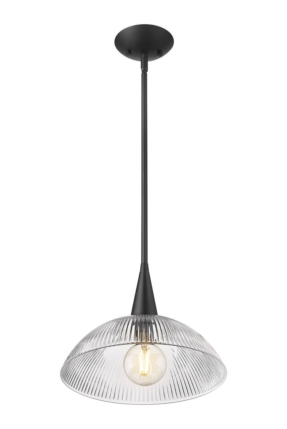 Z-Lite - 3051P12-MB - One Light Pendant - Lunelle - Matte Black