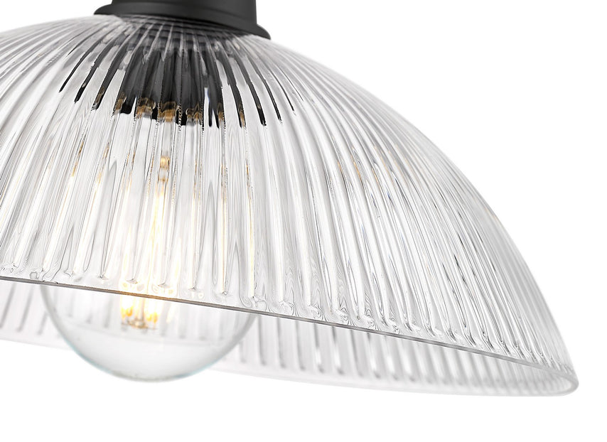 Z-Lite - 3051P12-MB - One Light Pendant - Lunelle - Matte Black