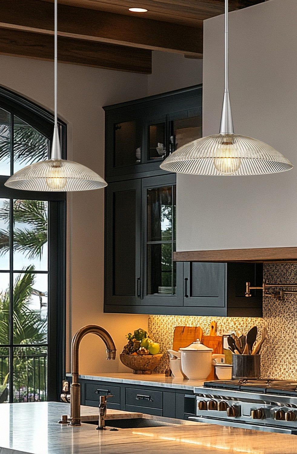 Z-Lite - 3051P18-BN - One Light Pendant - Lunelle - Brushed Nickel