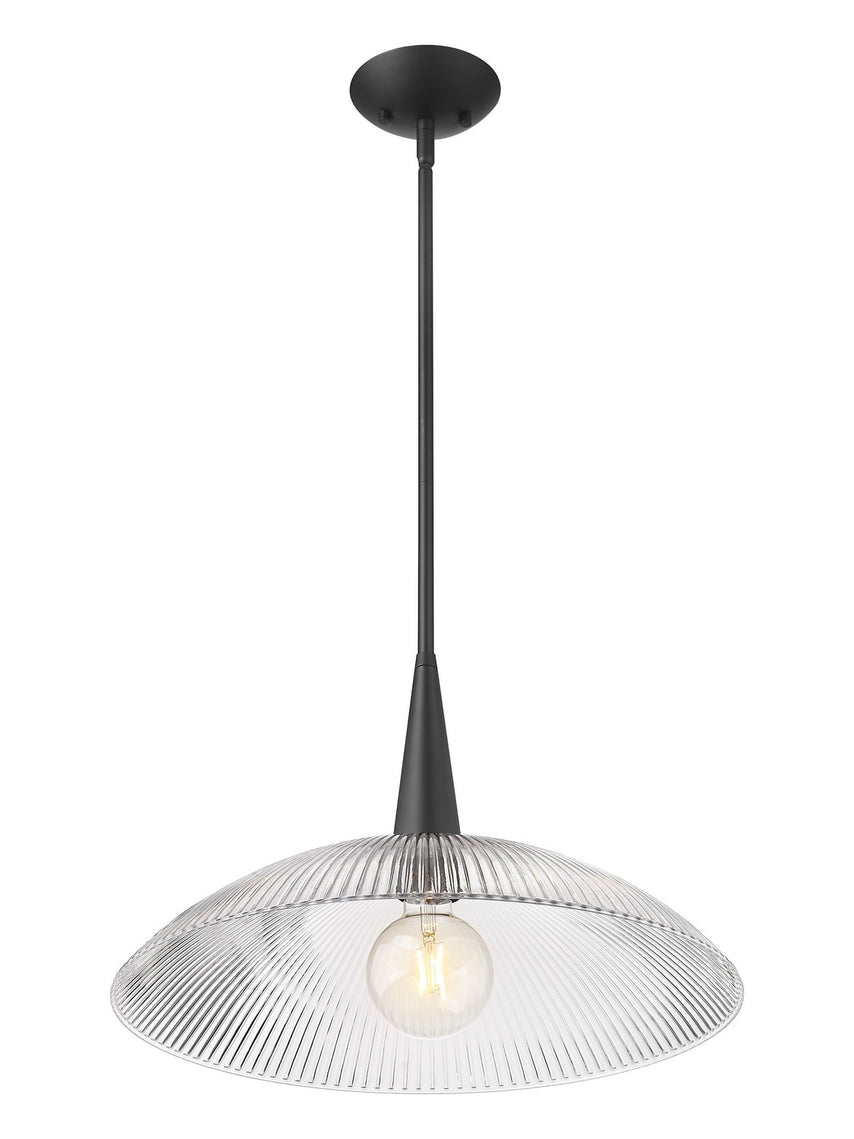 Z-Lite - 3051P18-MB - One Light Pendant - Lunelle - Matte Black